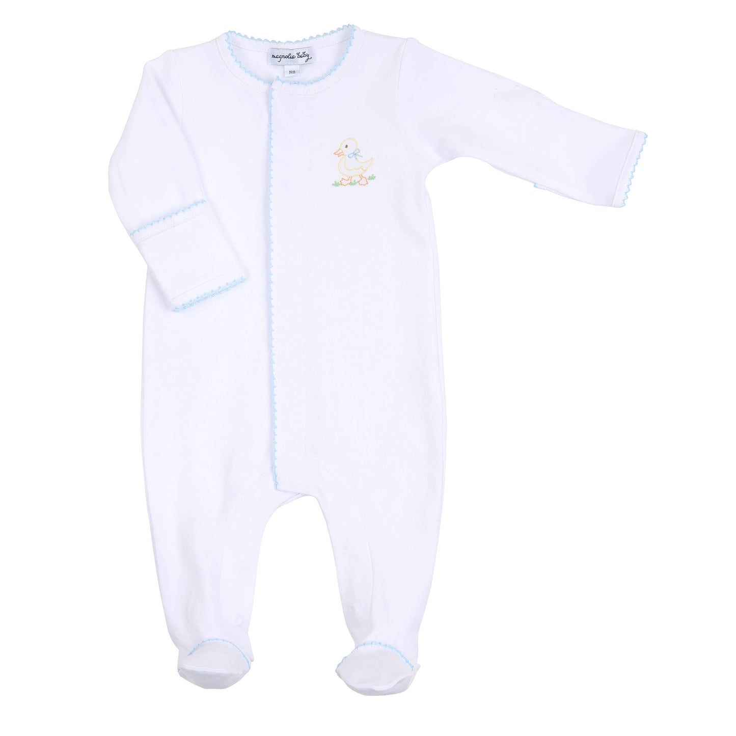 Little Quacker Blue Emb Footie - Einstein's Attic