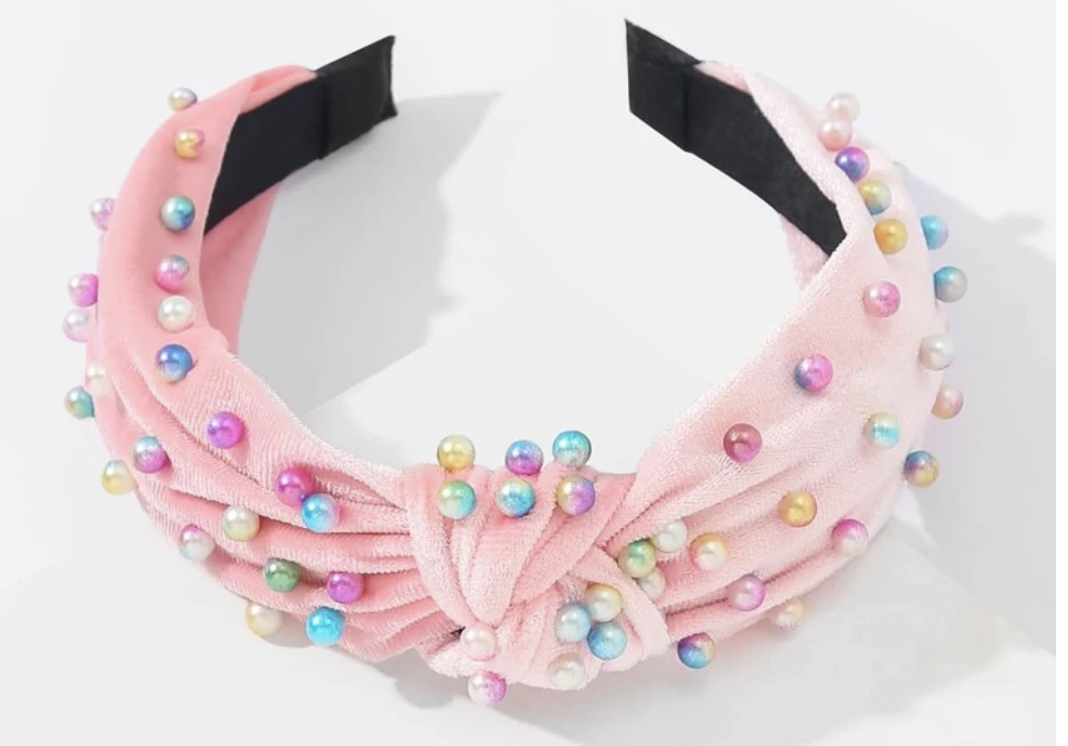 Knot & Faux Pearl Decor Headband