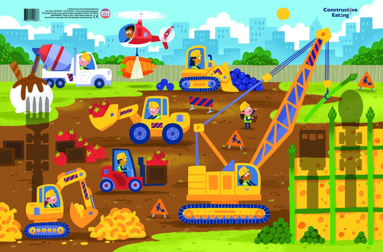 Construction Worksite Placemat - Einstein's Attic