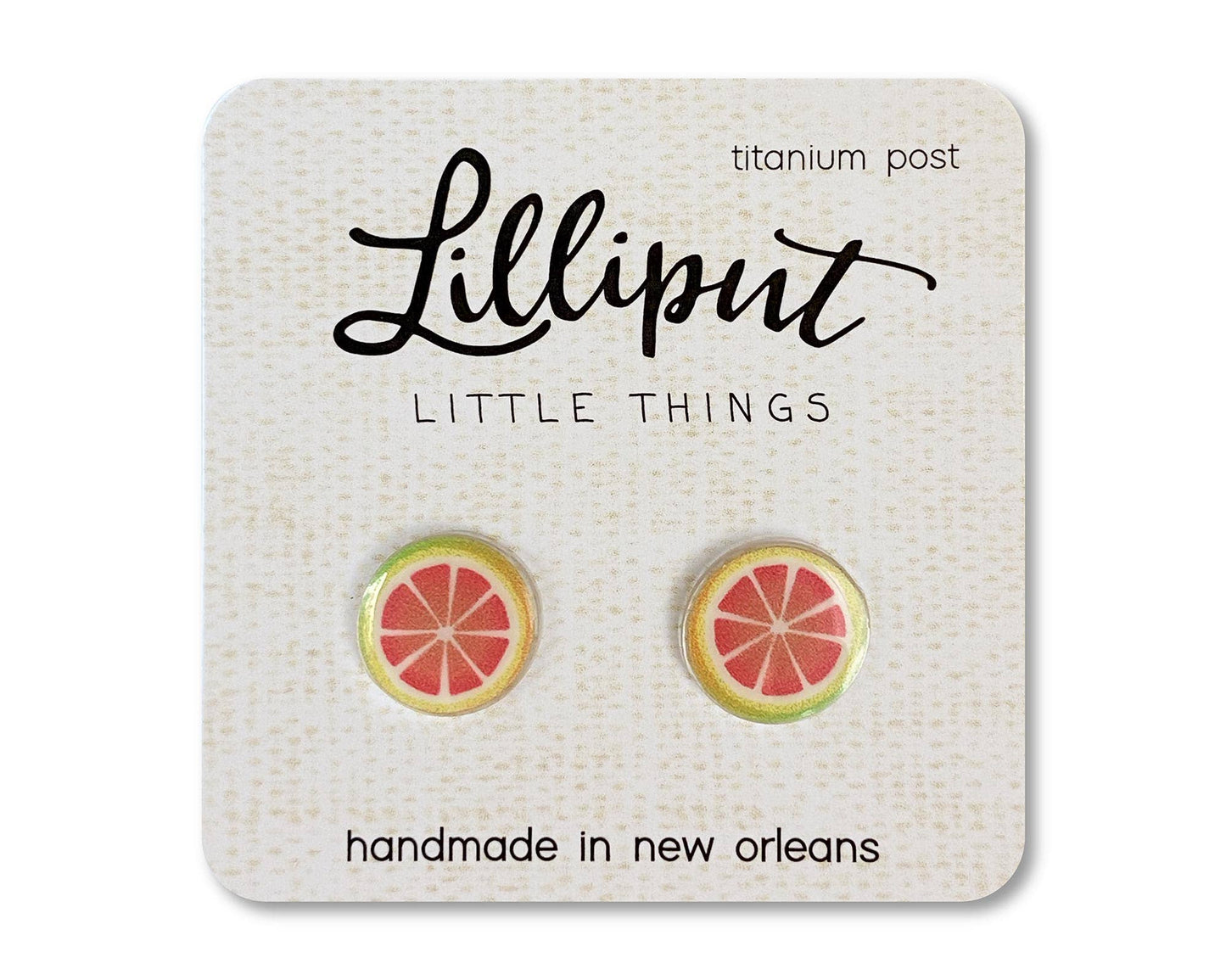 Earrings Grapefruit - Einstein's Attic