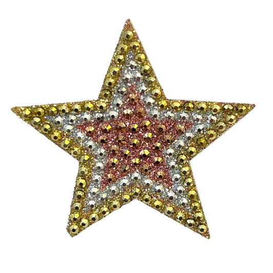 Tricolor Metallic Star StickerBeans