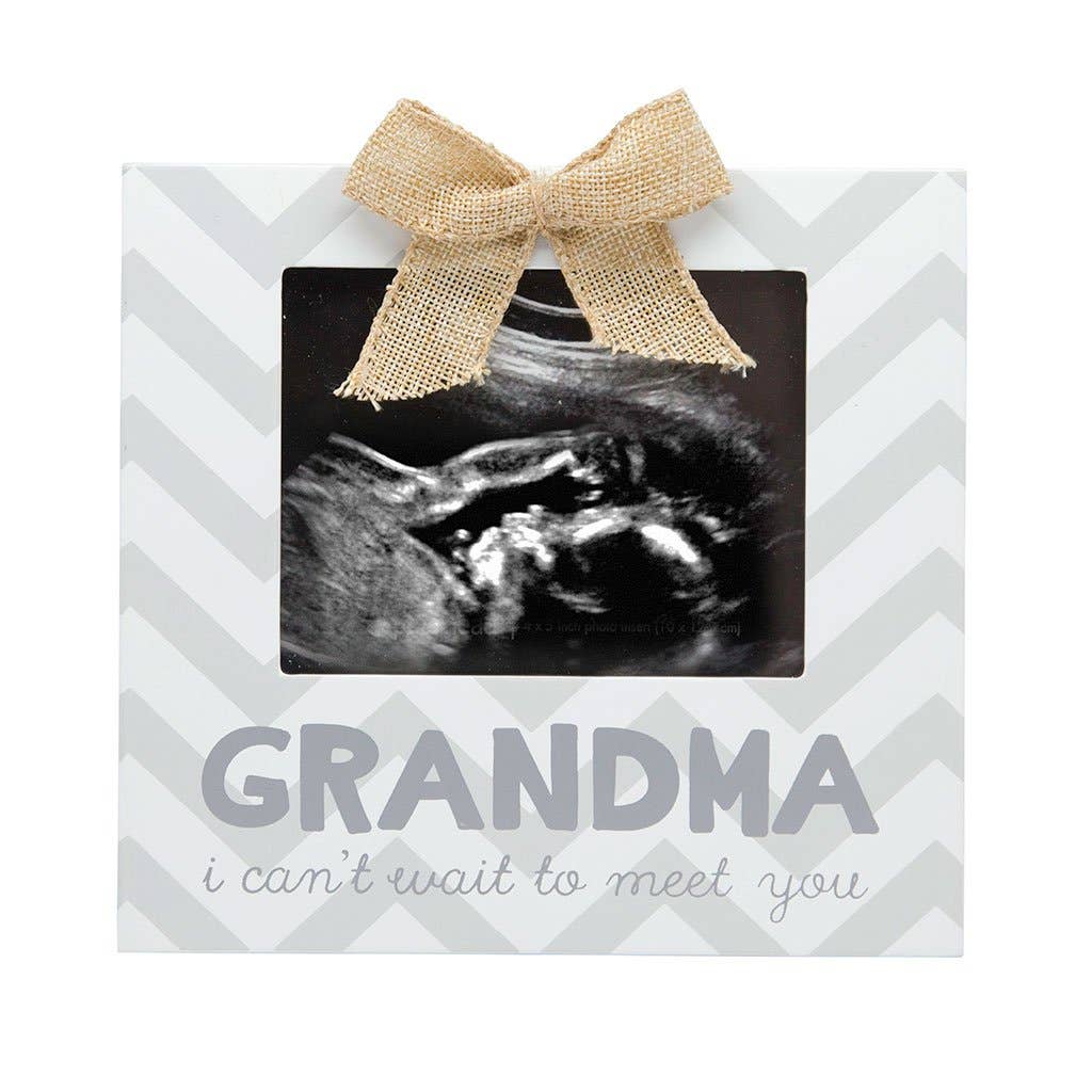 Grandma I Can't Wait to Meet You Chevron Sonogram Frame - Einstein's Attic