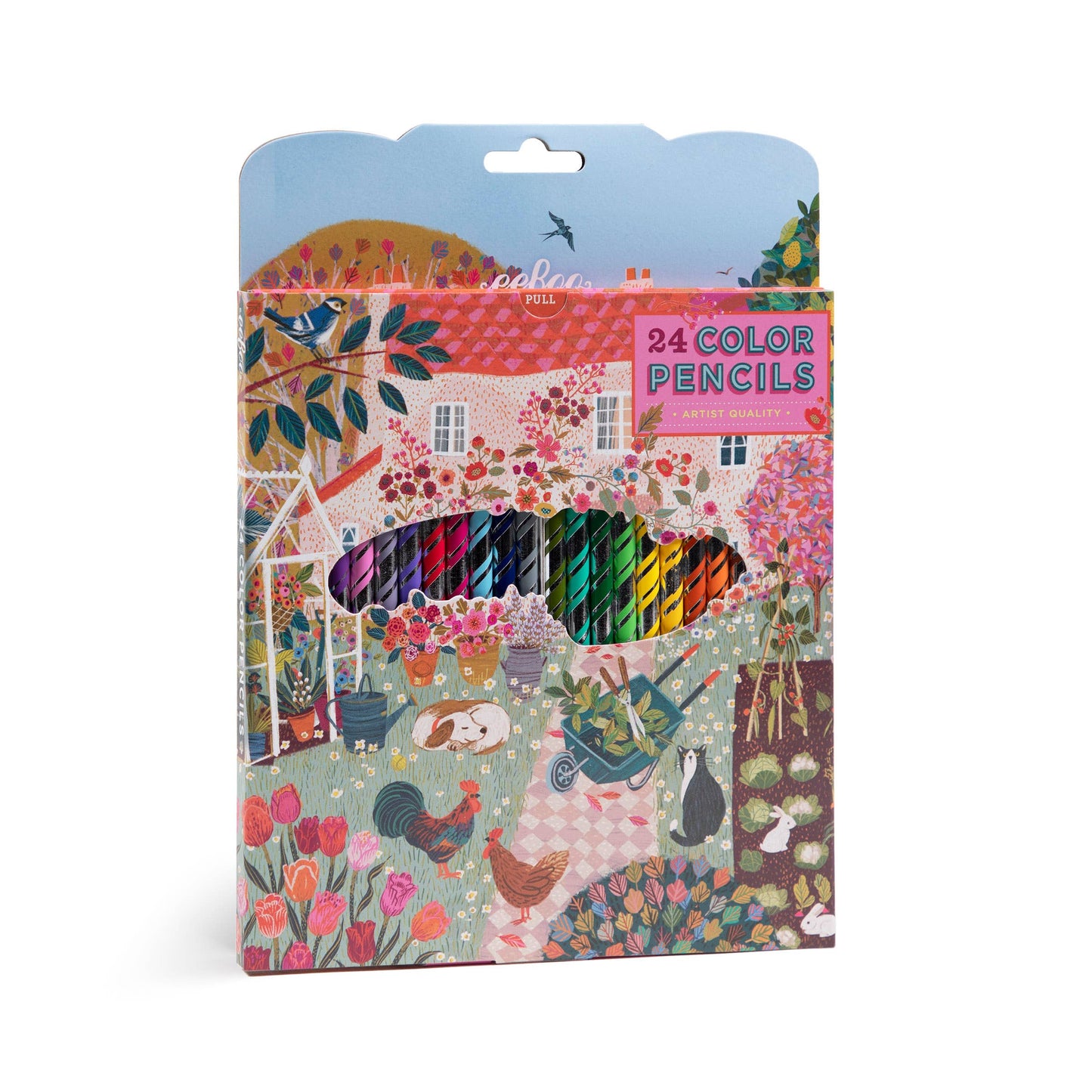 English Cottage 24 Color Pencils & Matching Sketchbook