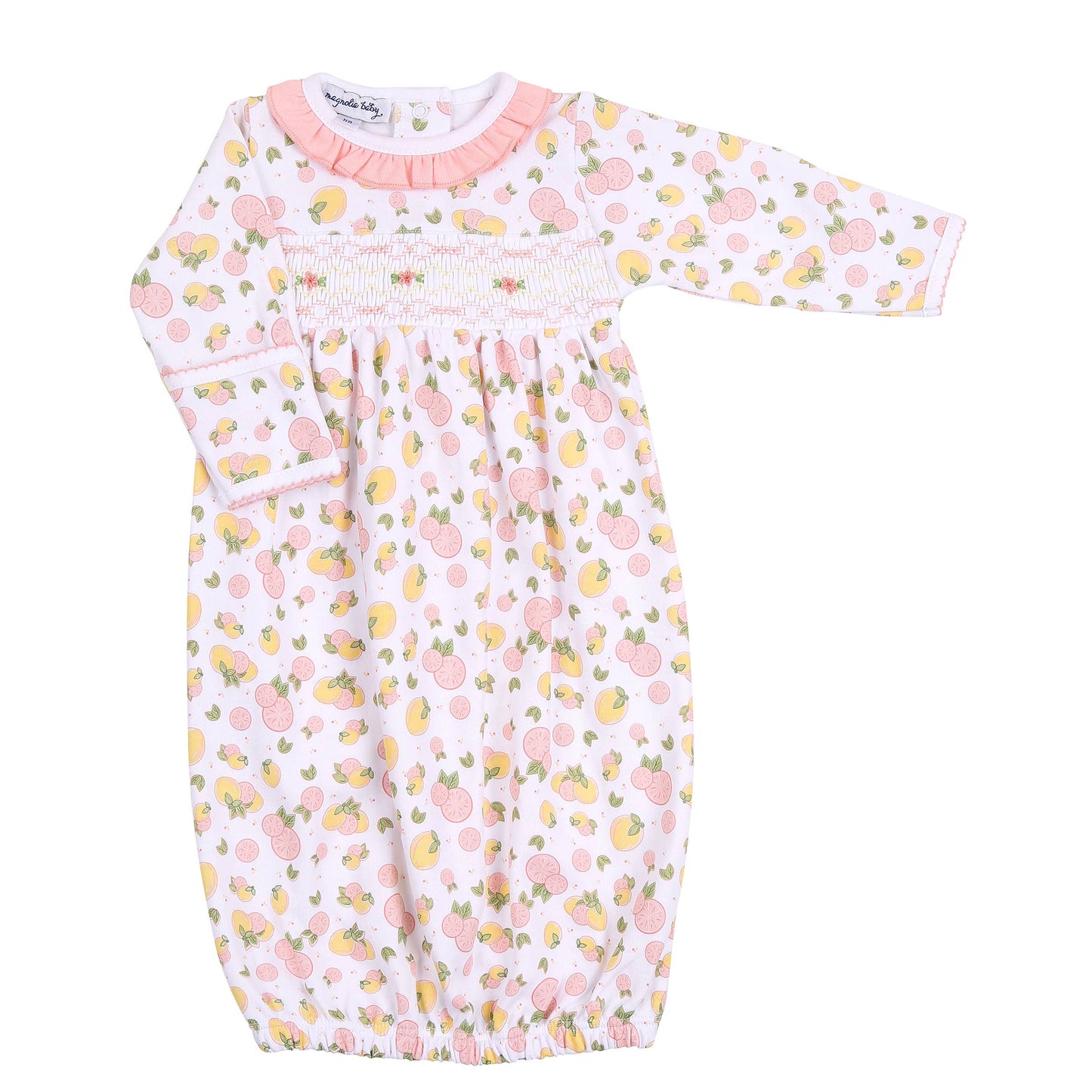 Ruby Red Pink Smocked Printed Gown - Einstein's Attic
