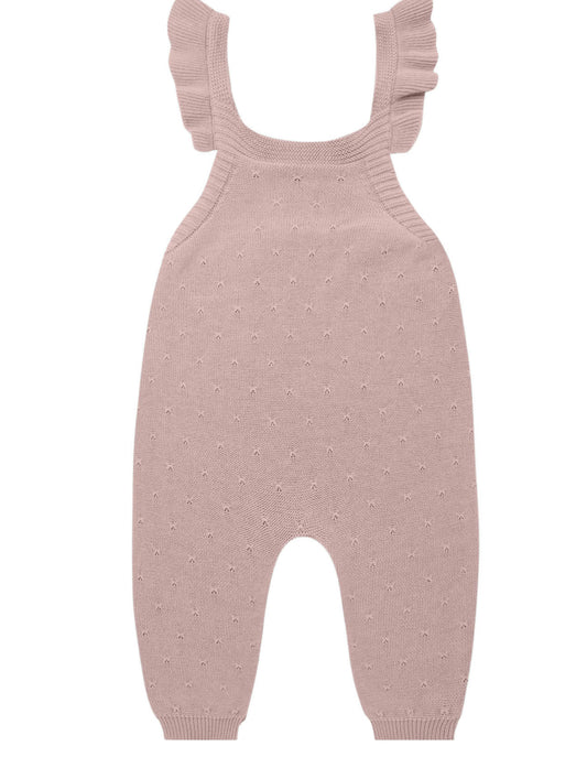 6-12m Quincy Mae POINTELLE KNIT OVERALLS | LILAC
