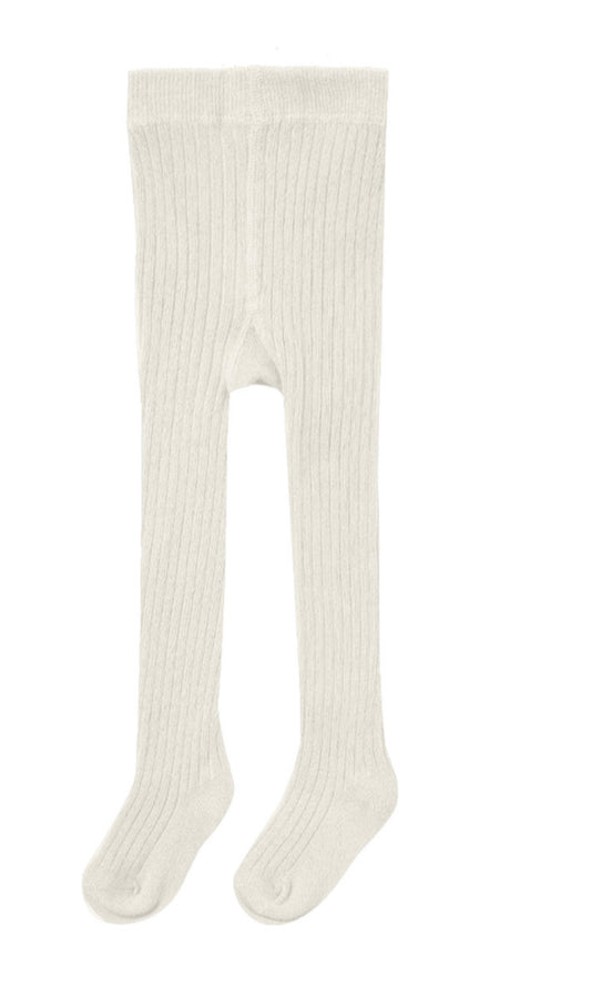 Organic Cotton Ribbed Tights - Einstein's Attic