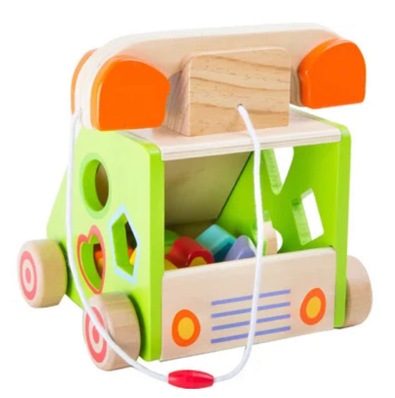 Wooden Telephone Pull Toy & Shape Sorter