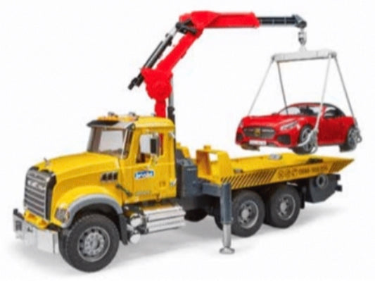 Bruder MACK Granite Tow Truck with Roadster - Einstein's Attic