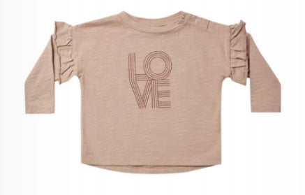 Rylee + Cru RUFFLE LONG SLEEVE TEE || LOVE - Einstein's Attic