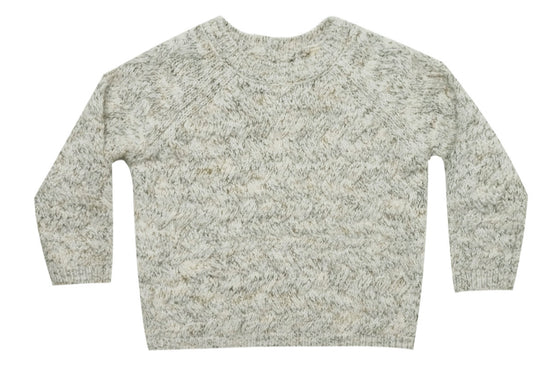 Quincy Mae Speckled Knit Sweater Fern
