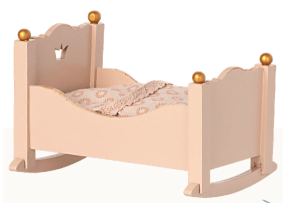 Maileg Cradle, Baby mouse - Rose - Einstein's Attic
