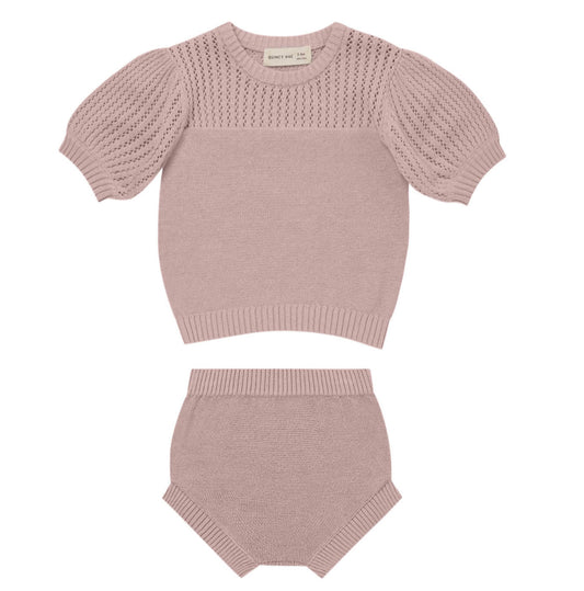 Quincy Mae POINTELLE KNIT SET | LILAC