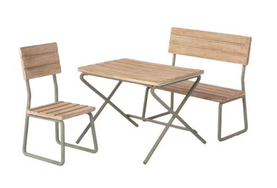Maileg Garden Set, Table, chair and bench - Einstein's Attic