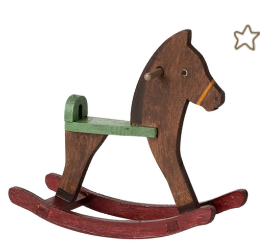 Rocking horse, Mouse - Dark brown, magnetic