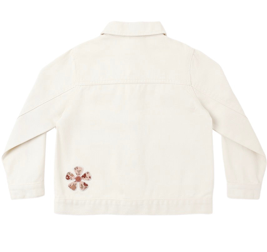 DENIM CHORE COAT DAISY PATCHES