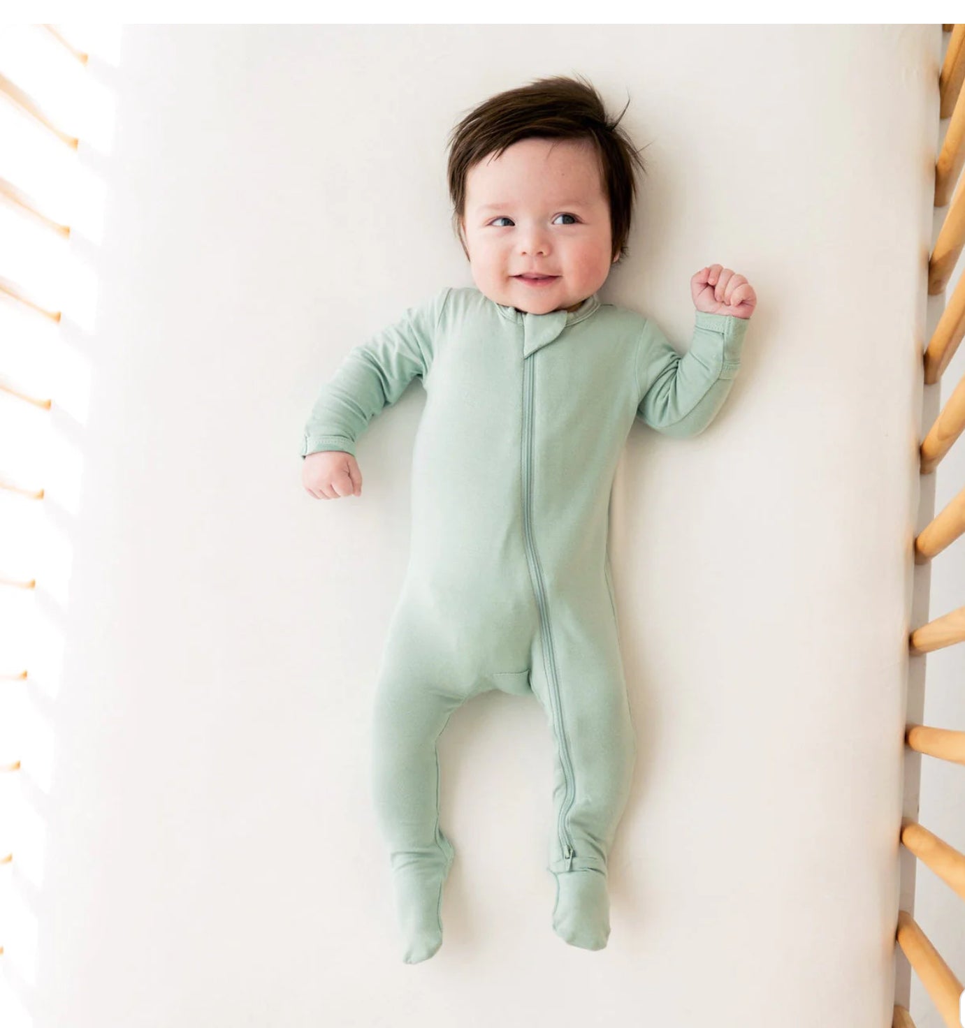 Kyte Baby Zippered Footie in Sage