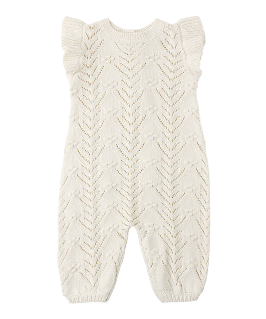 MIRA KNIT ROMPER NATURAL