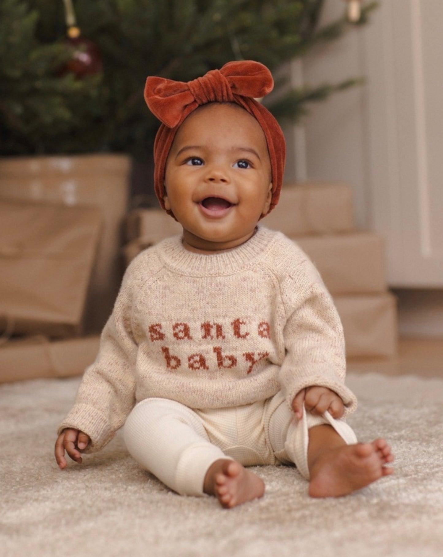KNIT SWEATER SANTA BABY