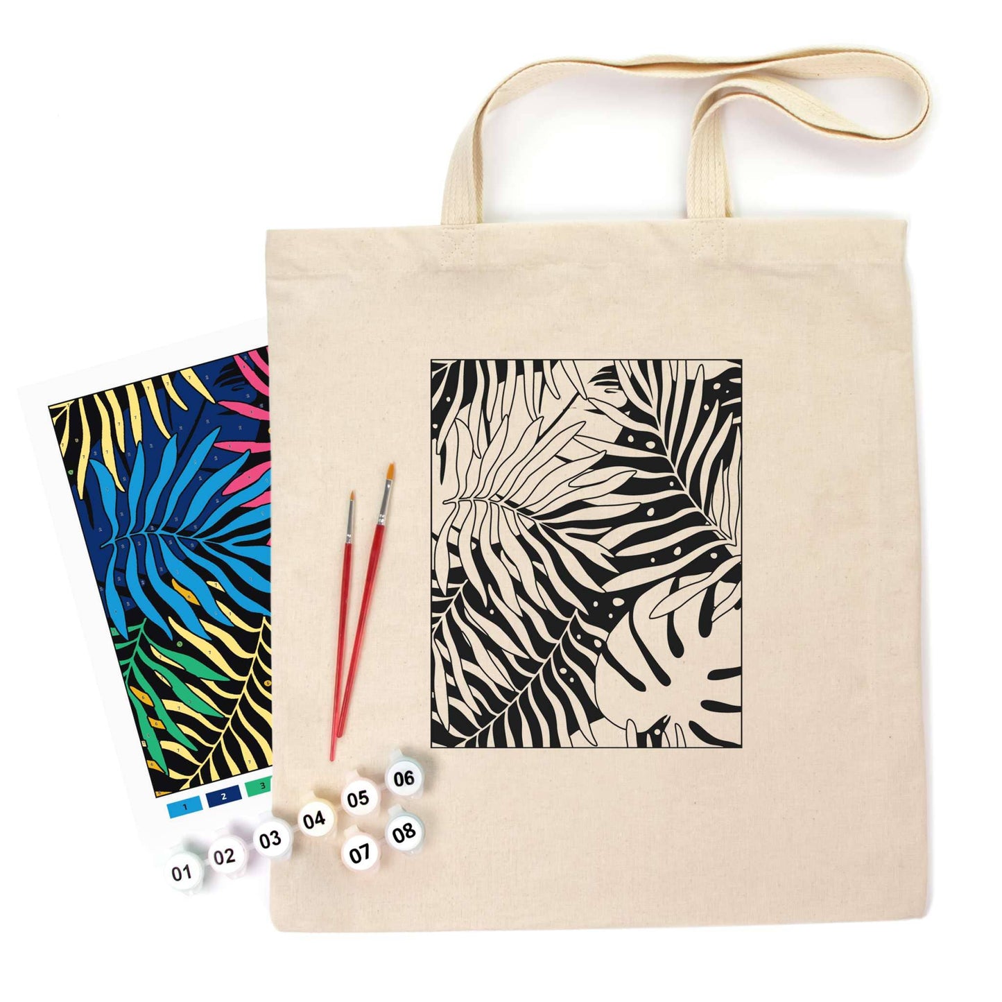 Eco-Friendly Cotton bag Coloring Kit – Bright Leaves