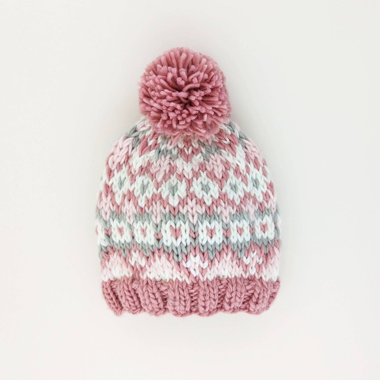 Fairisle Rosy Beanie Hat Baby & Kids