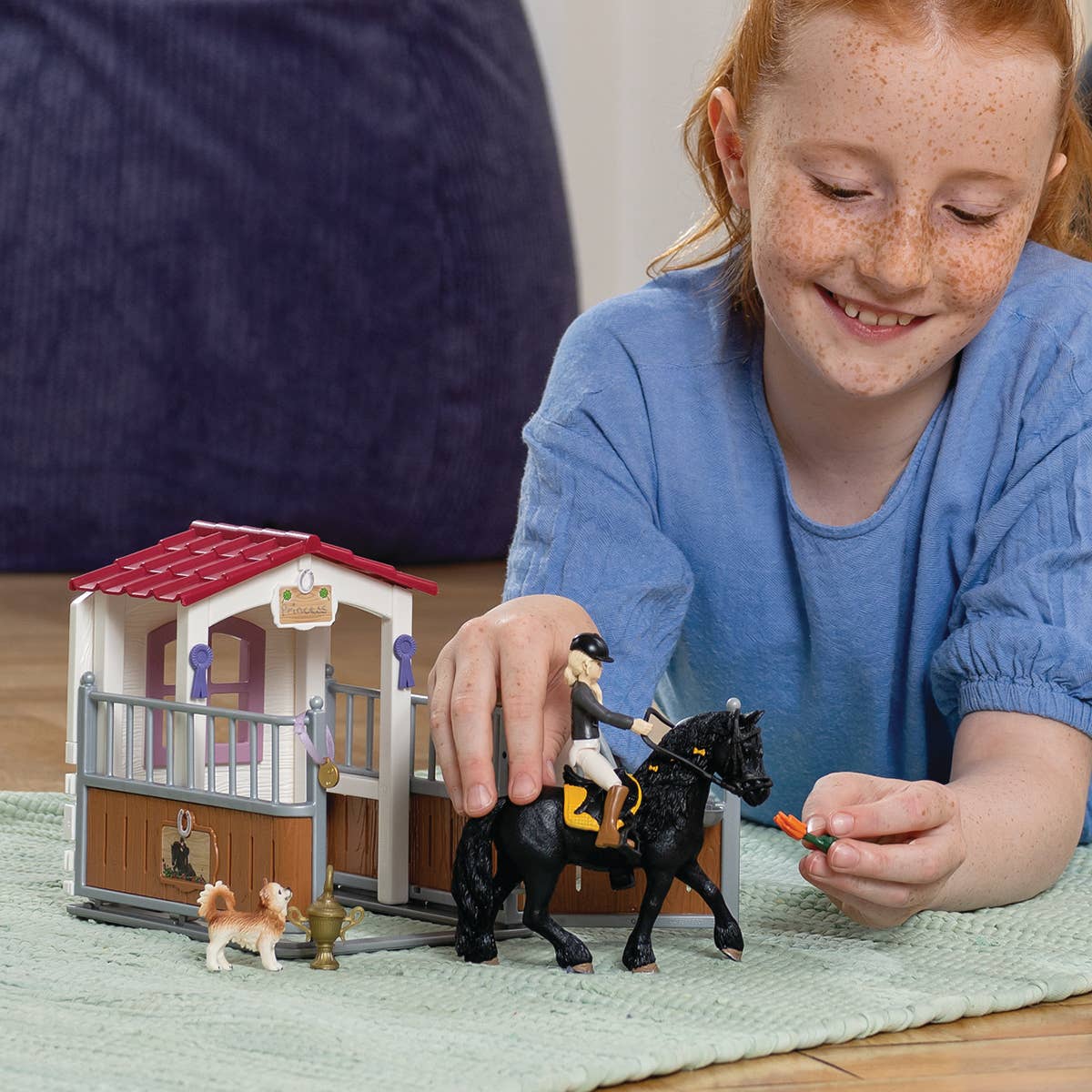 Schleich Horse Club, 6-Piece Playset, Horse Toys for Girls and Boys Ages  5-12, Sofia and Blossom the Horse