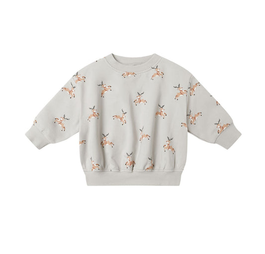 RELAXED FLEECE SWEATSHIRT+   SWEATPANT SET || REINDEER