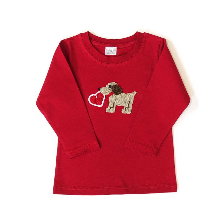 Puppy Tee - Red: 12m