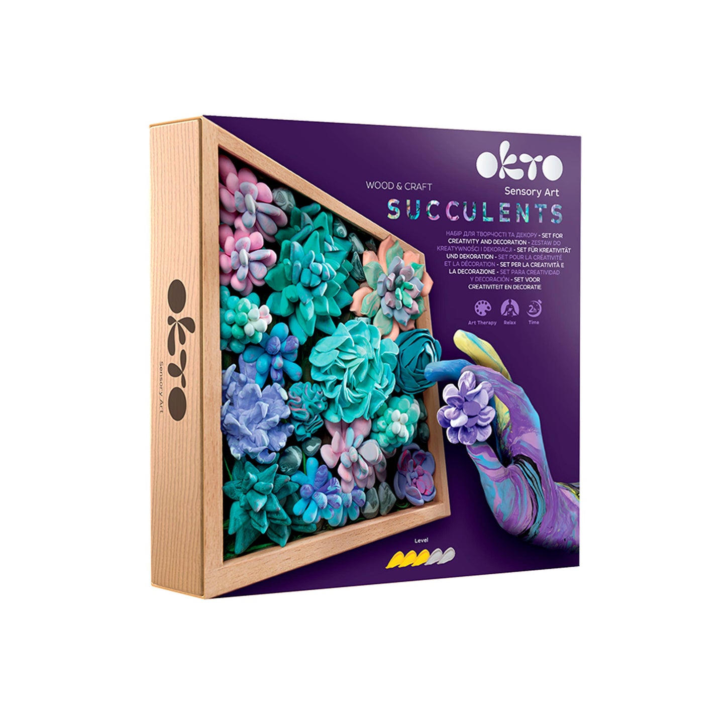 OKTO DIY Wood & Craft Flower Clay Kits: Flowers, Romance