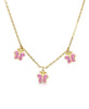 Butterfly Dangle Necklace: Multi