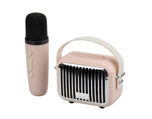 Pocket Karaoke-Microphone & Speaker Combo-Pink