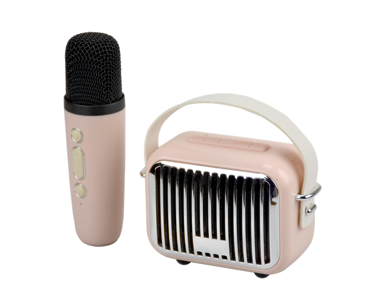 Pocket Karaoke-Microphone & Speaker Combo-Pink