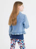 Girls Light Wash Denim Jacket: Blue