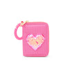 Sequin Heart Spiral Strap Wallet for Kids: Blue (Denim)