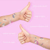 UNICORNS | Kids metallic temporary tattoo sticker