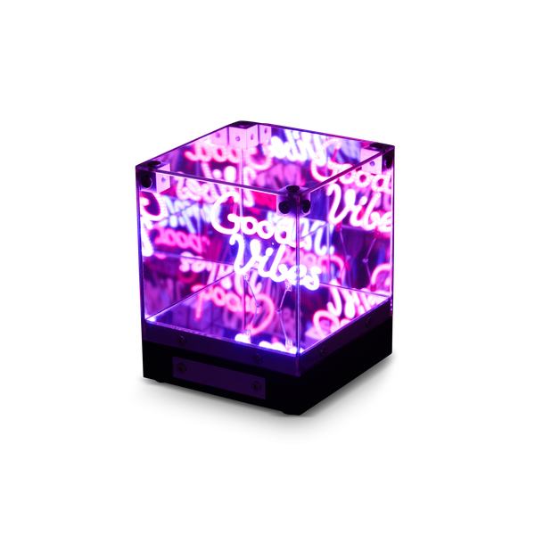 LED 3D Mirror Cube-Good Vibes