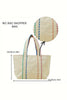 Color Block Ricrac Canvas Tote Bag