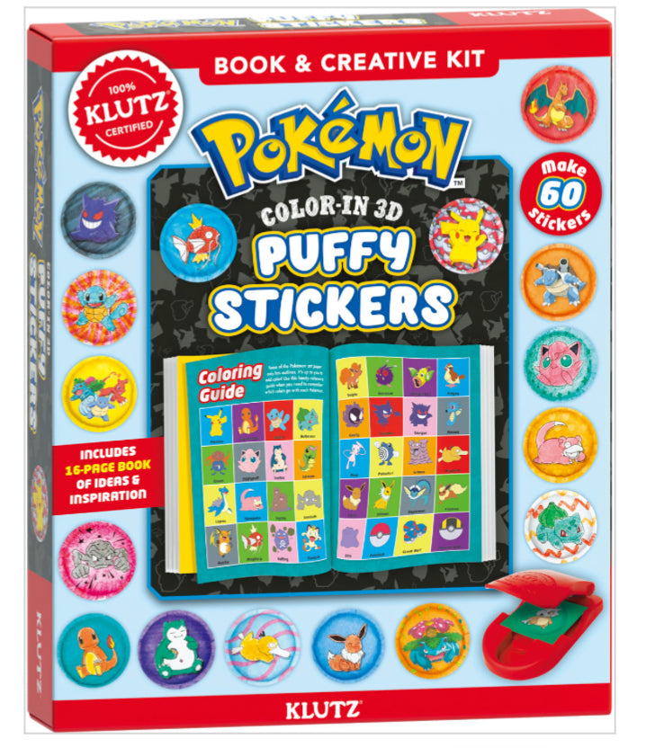 POKEMON COLOR-IN 3D Puffy STICKERS