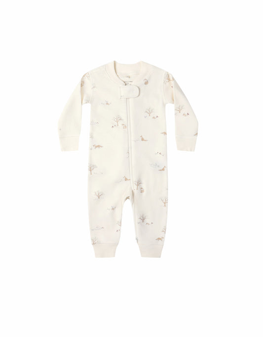 FOX LAND ZIP LONG SLEEVE SLEEPER FOOTIE