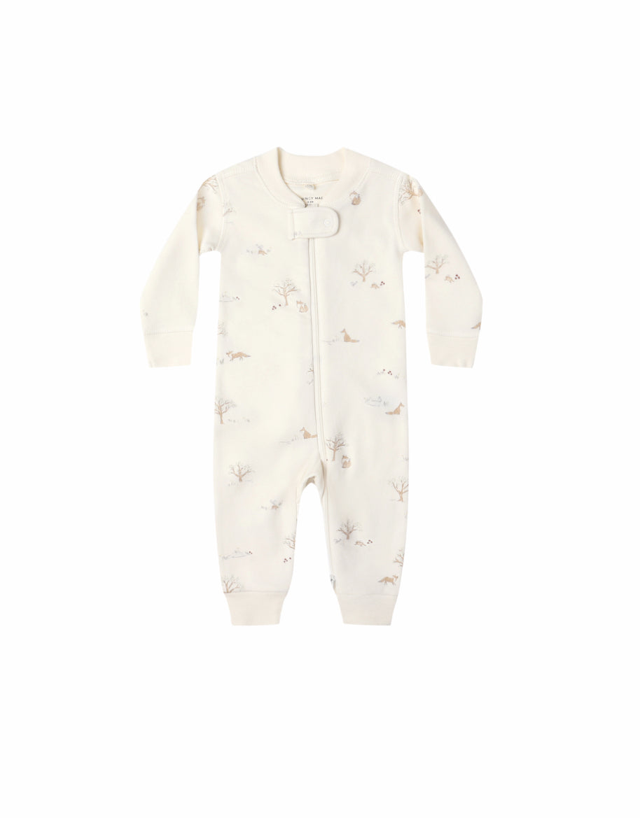 FOX LAND ZIP LONG SLEEVE SLEEPER FOOTIE