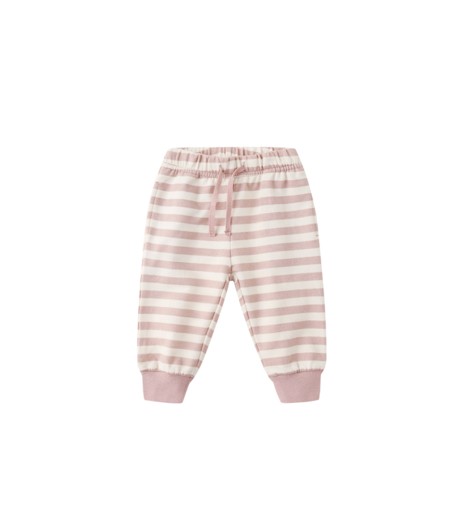 RELAXED SWEATSHIRT+ SWEATPANT SET|| PINK STRIPE