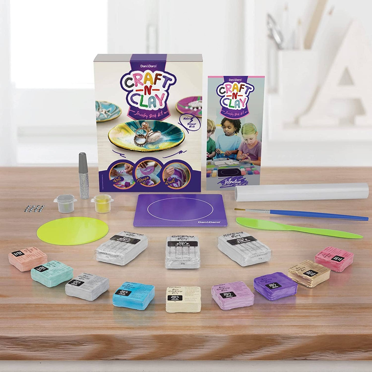 Craft 'n Clay - Jewelry Dish Making Kit for Kids