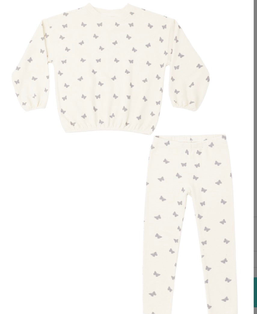SPONGEY KNIT SET BUTTERFLY DITSY