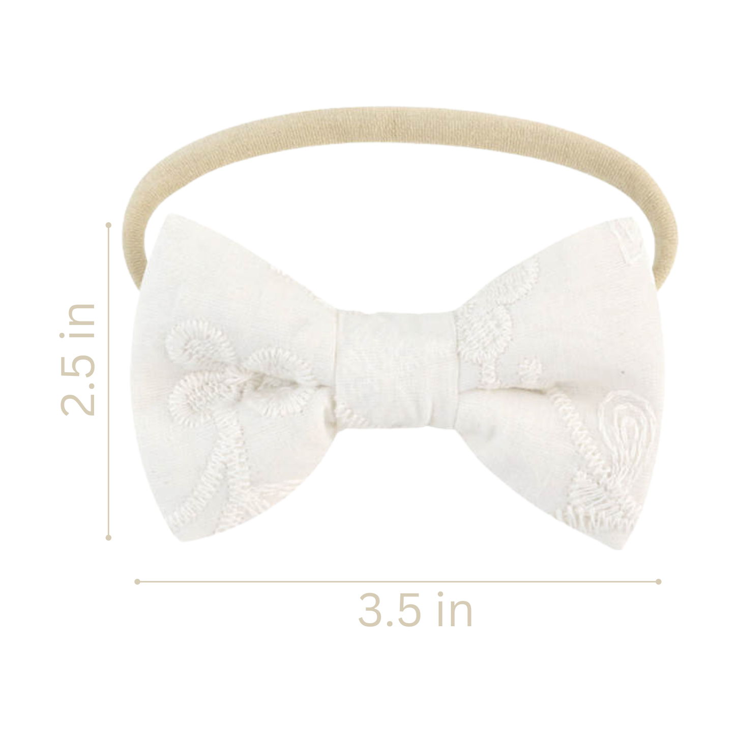 Cotton Baby Bib Double-Sided (Embroidered Flowers & Bow)