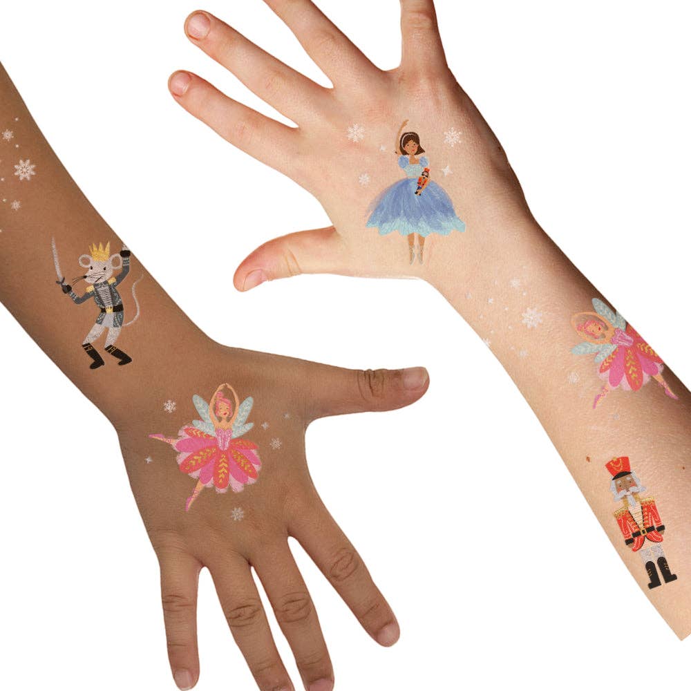 NUTCRACKER holiday kids temporary tattoos