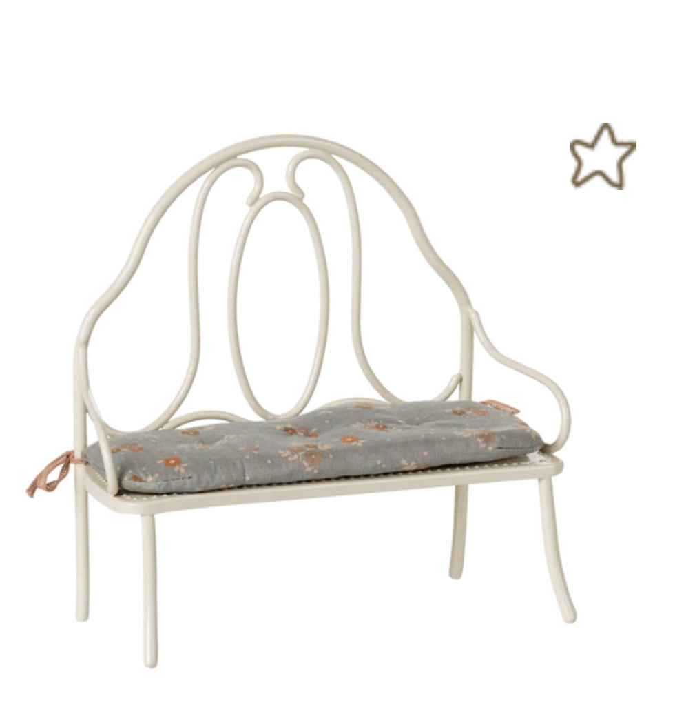 Vintage bench, Miniature - Off white