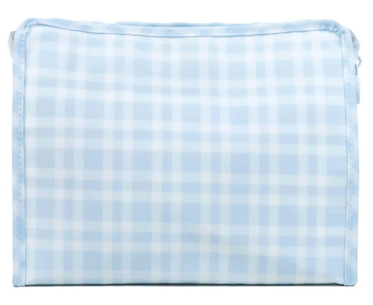 ROADIE LARGE ZIP POUCH - PIMLICO PLAID BLUE