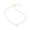 Beaded Initial Letter Shell Pendant Necklace Summer