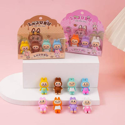 Labubu cute pencil eraser-4pcs set