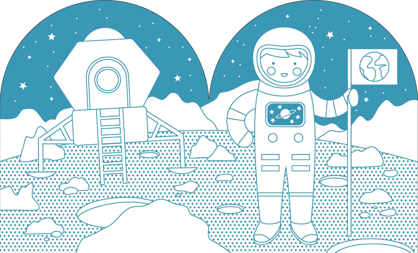 Coloring Book With Stickers: Outer Space