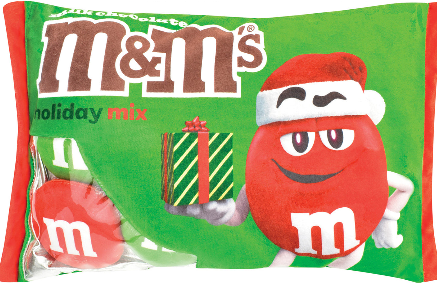 Milk Chocolate M&M's Holiday Mix Packaging Plush